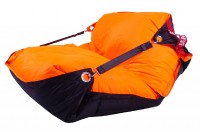 Sedací pytel 189x140 duo fluo orange - black